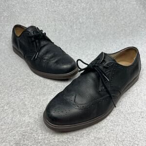 Vintage Polo Ralph Lauren Pebble Leather Wingtip Oxfords Shoes Mens Size 10.5
